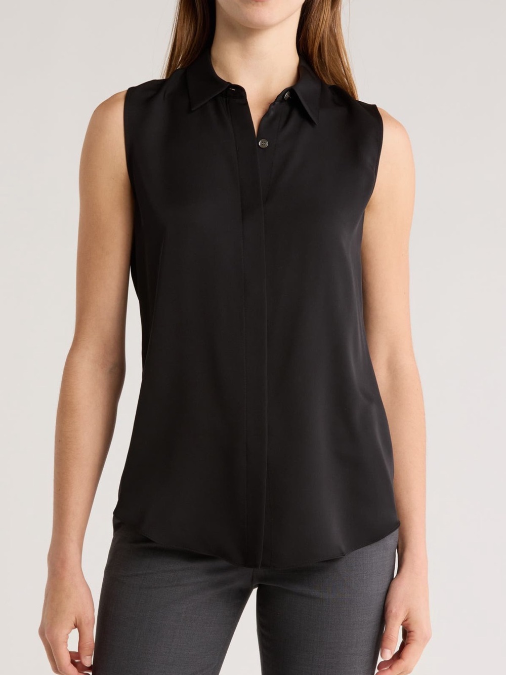 NWT Theory Women’s Silk Georgette Sleeveless
Button-Up Shirt Tank